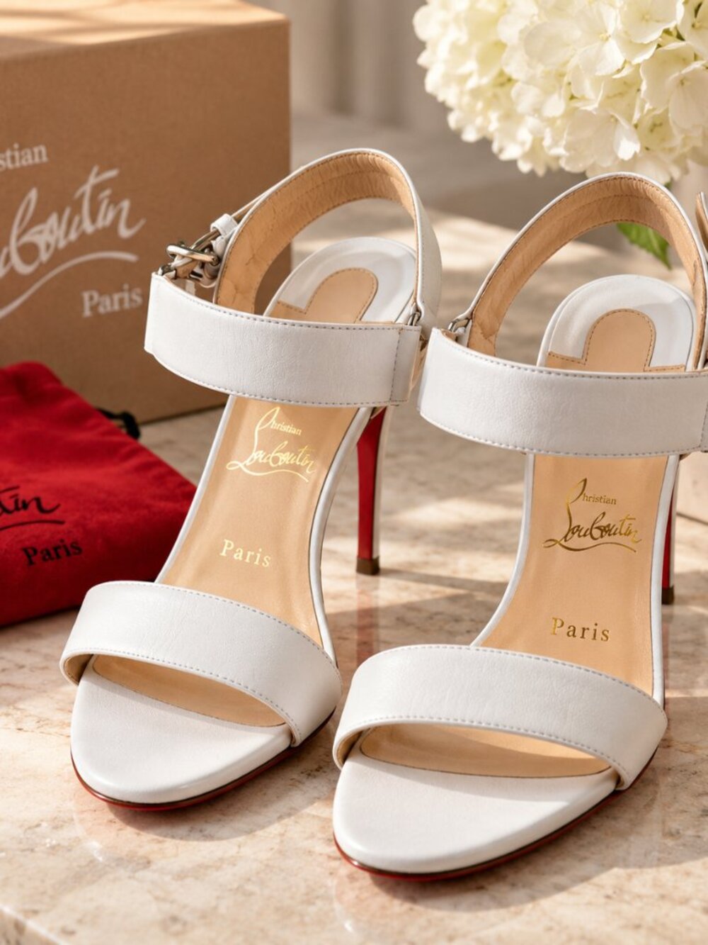 Christian Louboutin 85mm Heels White EU 36